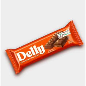 Delly Çikolata Kaplı Bademli - Portakallı Meyveli Bar 35g
